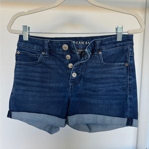 Four button denim Jean shorts